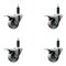 Service Caster 3'' Semi Steel Swivel 1'' Expanding Stem Caster Set Total Lock Brake, 4PK SCC-EXTTL20S314-SSS-1-4 - alternate 1